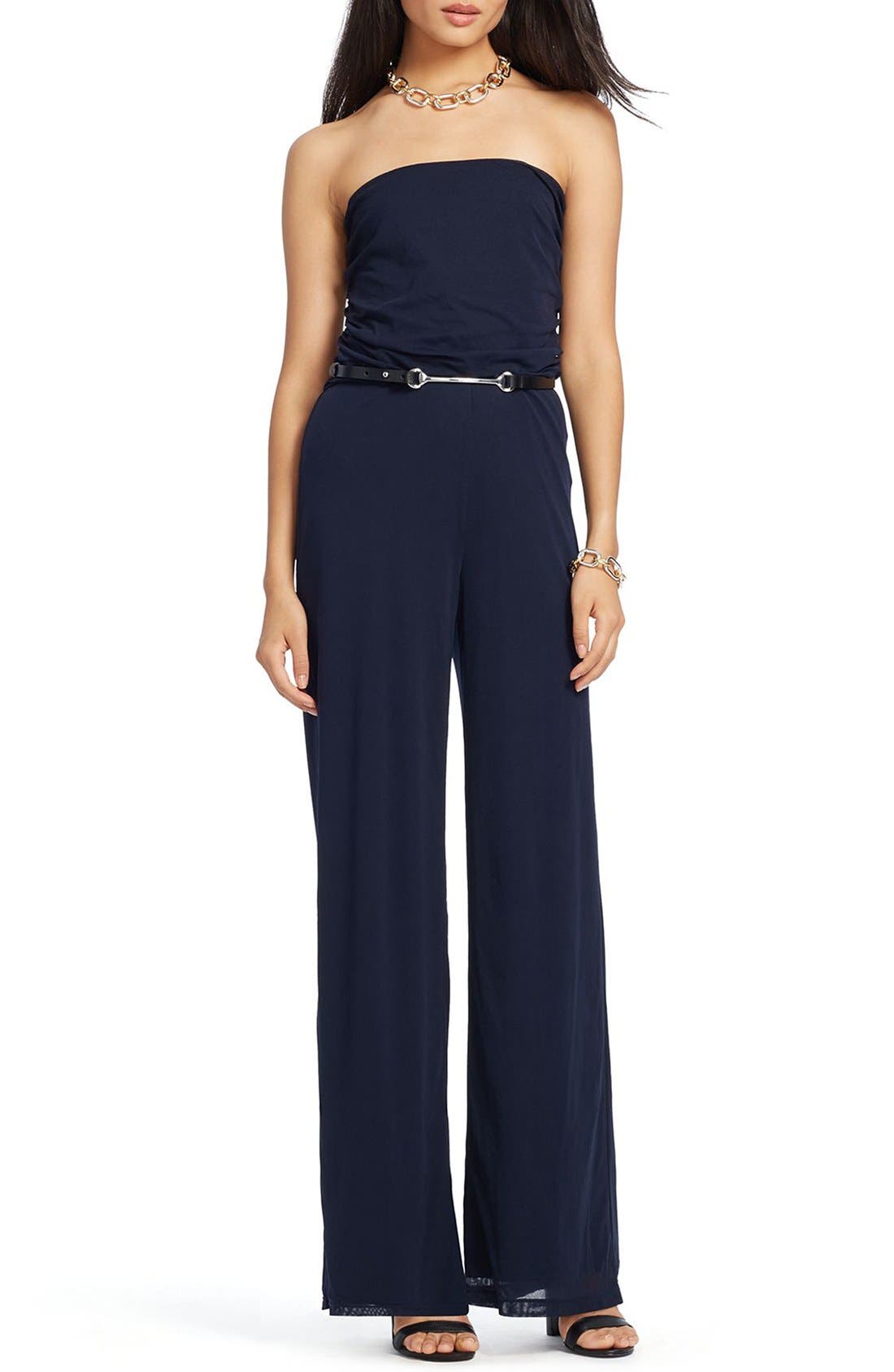 Lauren Ralph Lauren Ruched Strapless Jumpsuit Nordstrom