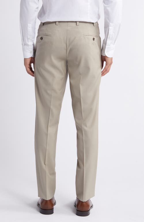 Shop Ted Baker London Jerome Soft Constructed Wool & Silk Blend Dress Pants In Tan