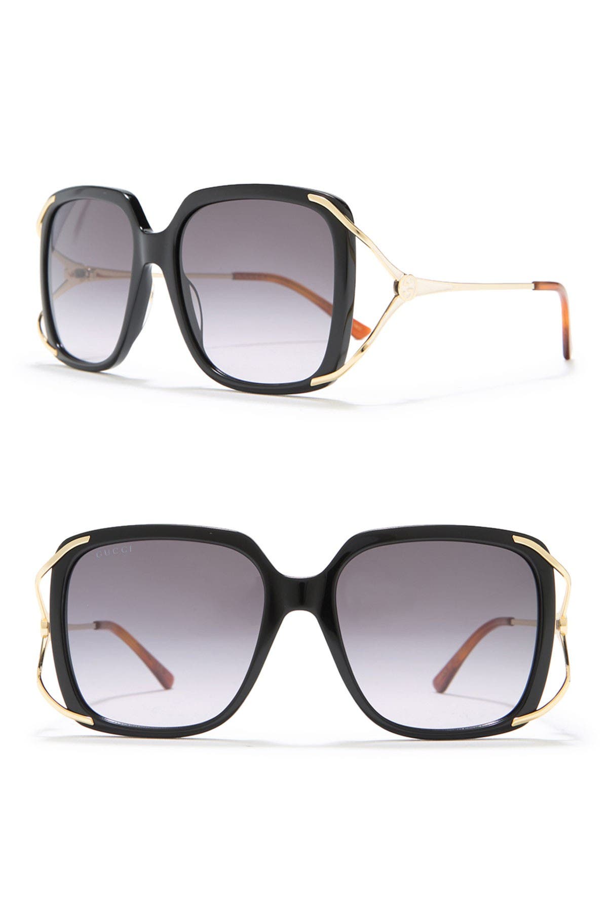gucci 56mm oversize square sunglasses