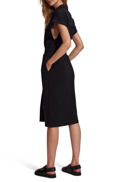 Shop Varley Louisa Zip Front Dress In Black