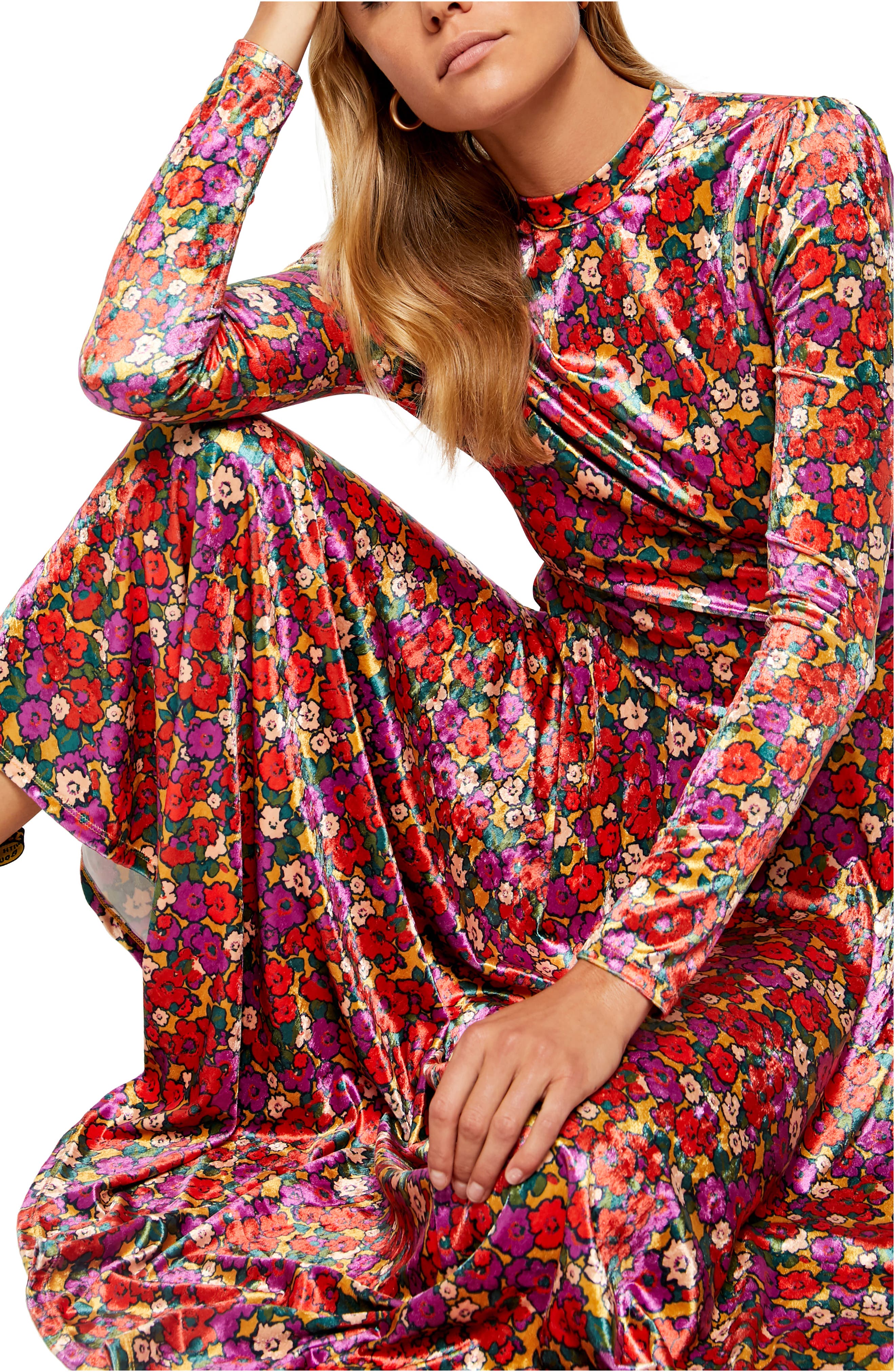 Free People Heartland Floral Velvet Maxi Dress Nordstrom Rack