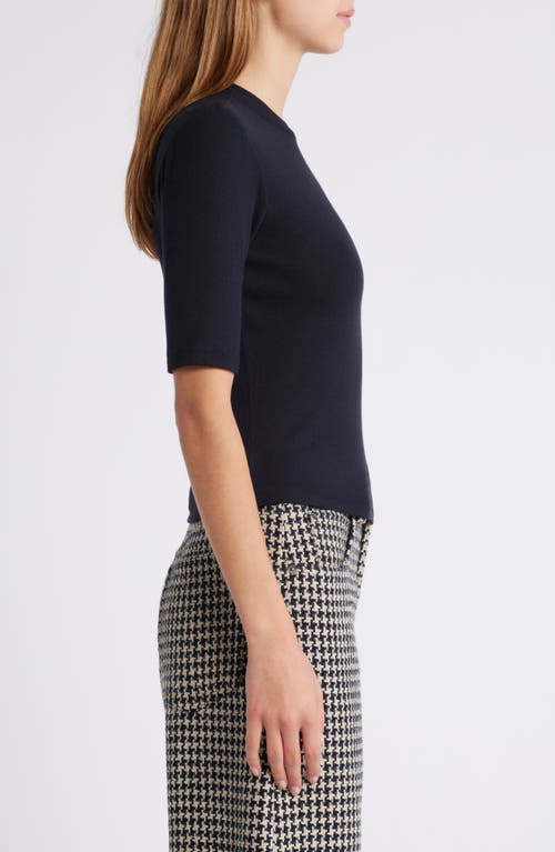 Frame Rib Crewneck T-shirt In Black
