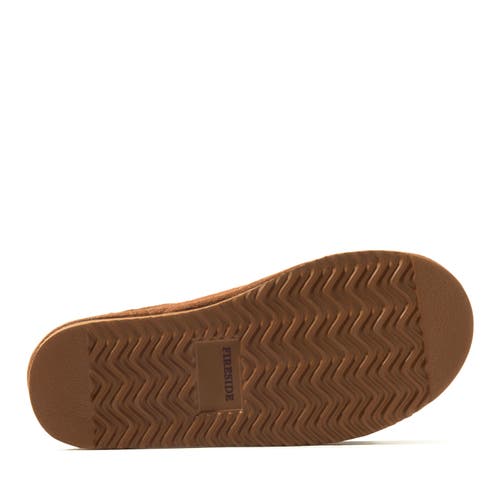 Dearfoams Fireside Greta Genuine Shearling Clog Slipper In Chestnut