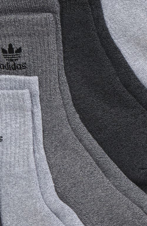 Shop Adidas Originals Trefoil Assorted 6-pack Socks In Grey/white/light Onix