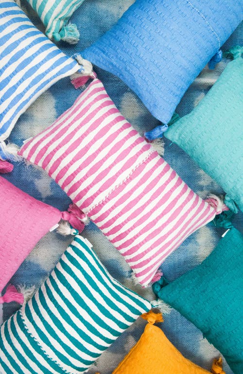 ARCHIVE NEW YORK ARCHIVE NEW YORK ANTIGUA CLASSIC STRIPED HANDWOVEN COTTON THROW PILLOW