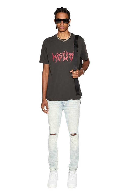 Shop Ksubi Sabbath Kash Faded Graphic T-shirt In Black