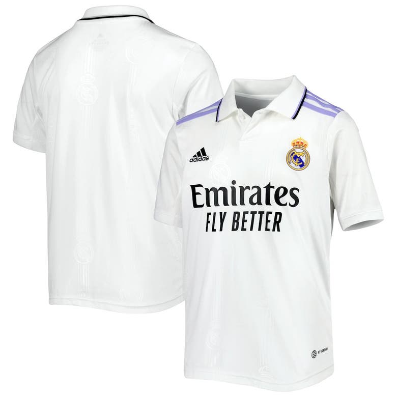 Adidas Originals Kids' Youth Adidas White Real Madrid 2022/23 Home ...