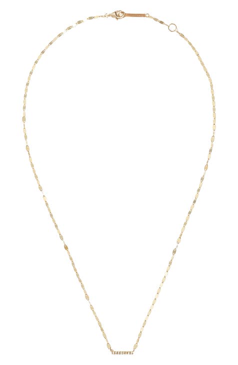 Flawless Mini Bar Diamond Pendant Necklace