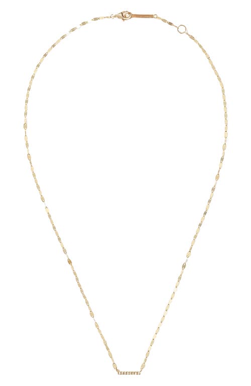 Lana Flawless Mini Bar Diamond Pendant Necklace in Yellow