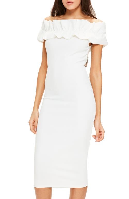 Missguided Bardot Off the Shoulder Dress in White