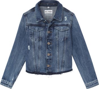 Kids distressed 2025 denim jacket