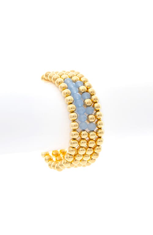 Rivka Friedman Set Of 4 Beaded Stretch Bracelets In 18k Gold Clad