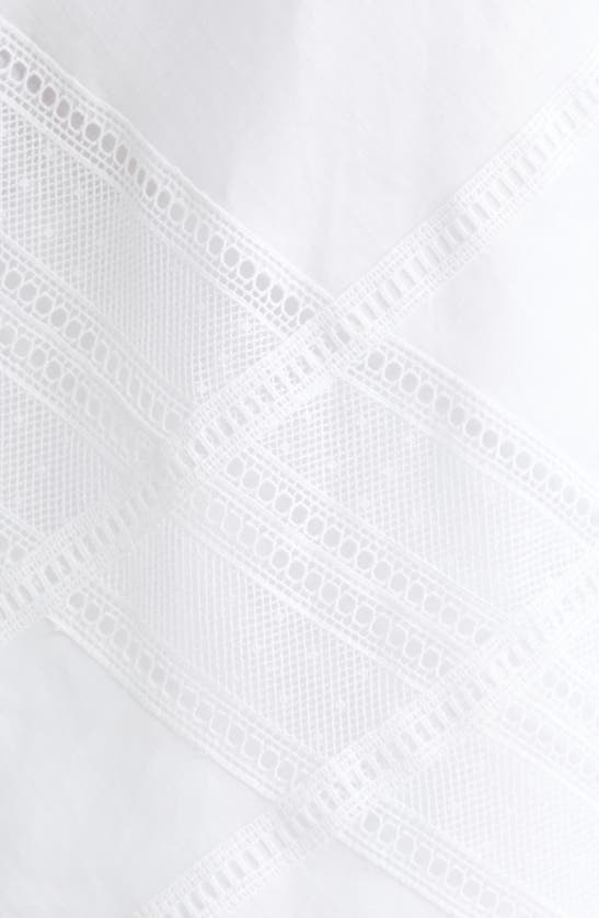 Shop Max Mara Ebridi Lace Trim Sleeveless Top In Optical White