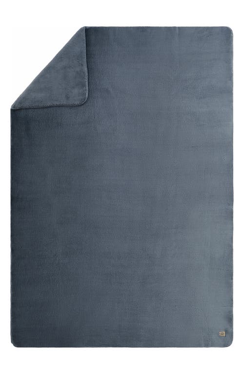 Ugg(r) Whitecap Fleece Throw Blanket In Denim
