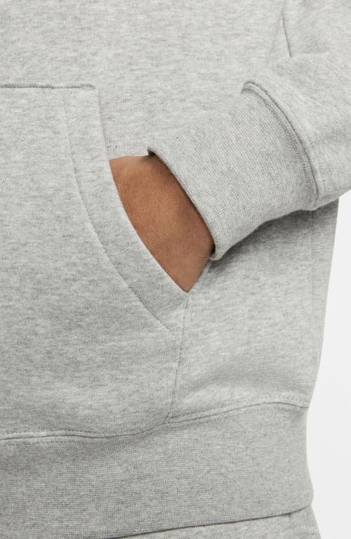 Nike Plus Size Sportswear Club Fleece Full-zip Hoodie In Dark Grey Heather/white