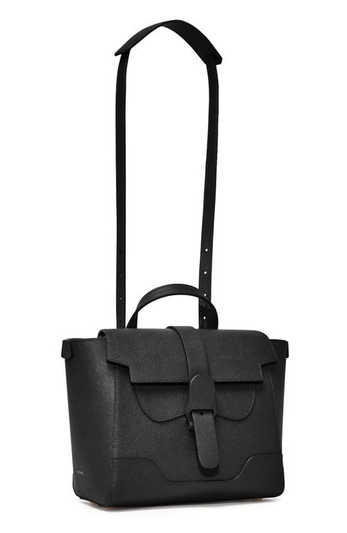 Senreve Midi Maestra Pebbled Leather 4-way Convertible Handbag In Noir