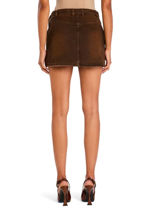 Shop Ser.o.ya Marquise Mid Rise Mini Skirt In Vintage Brown