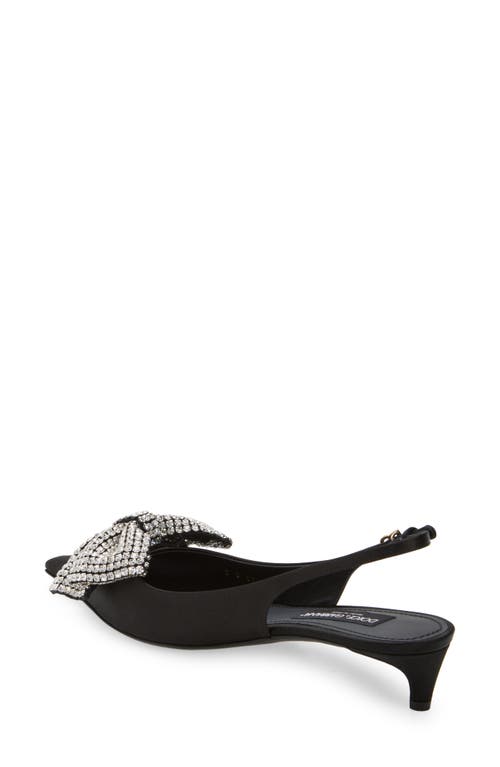 Shop Dolce & Gabbana Dolce&gabbana Mun Kitten Heel Slingback Pump In 8s488 Nero/crystal