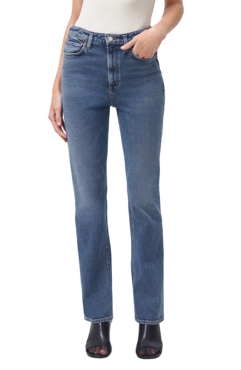 AGOLDE Valen High Waist Slim Fit Organic Cotton Bootcut Jeans | Nordstrom