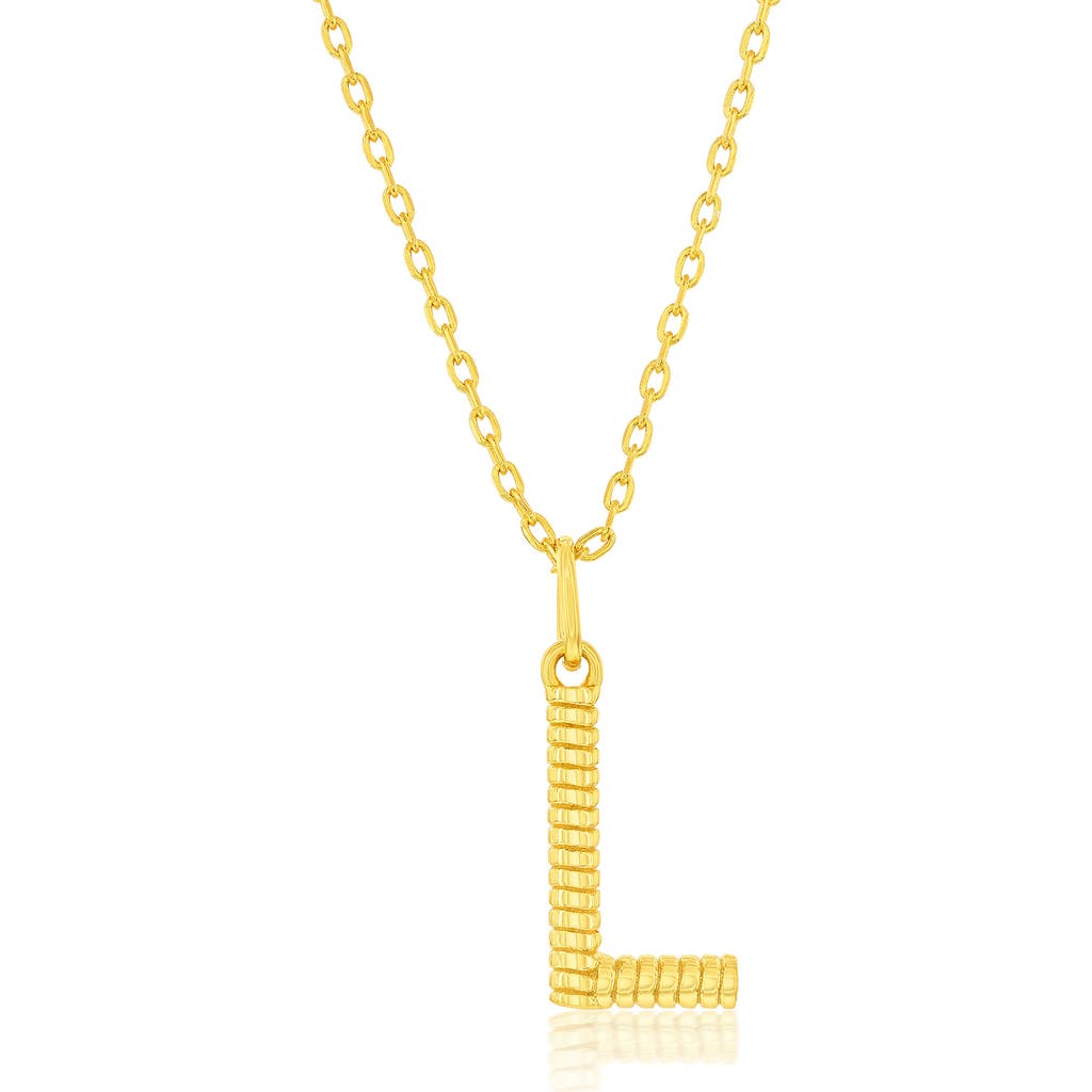 SIMONA SIMONA CROISSANT INITIAL PENDANT NECKLACE