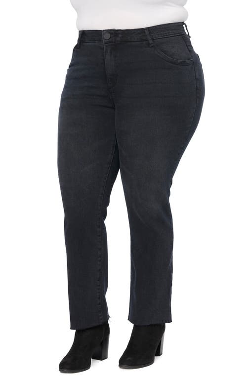 Wit & Wisdom 'Ab'Solution Skyrise Superhigh Waist Stretch Bootcut Jeans in Wbk-Washed Black