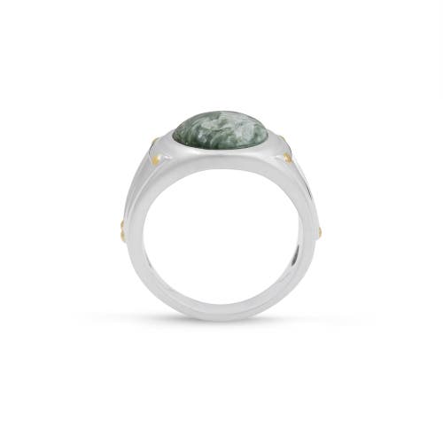 Shop Luvmyjewelry Seraphinite Iconic Sterling Silver Men Signet Ring