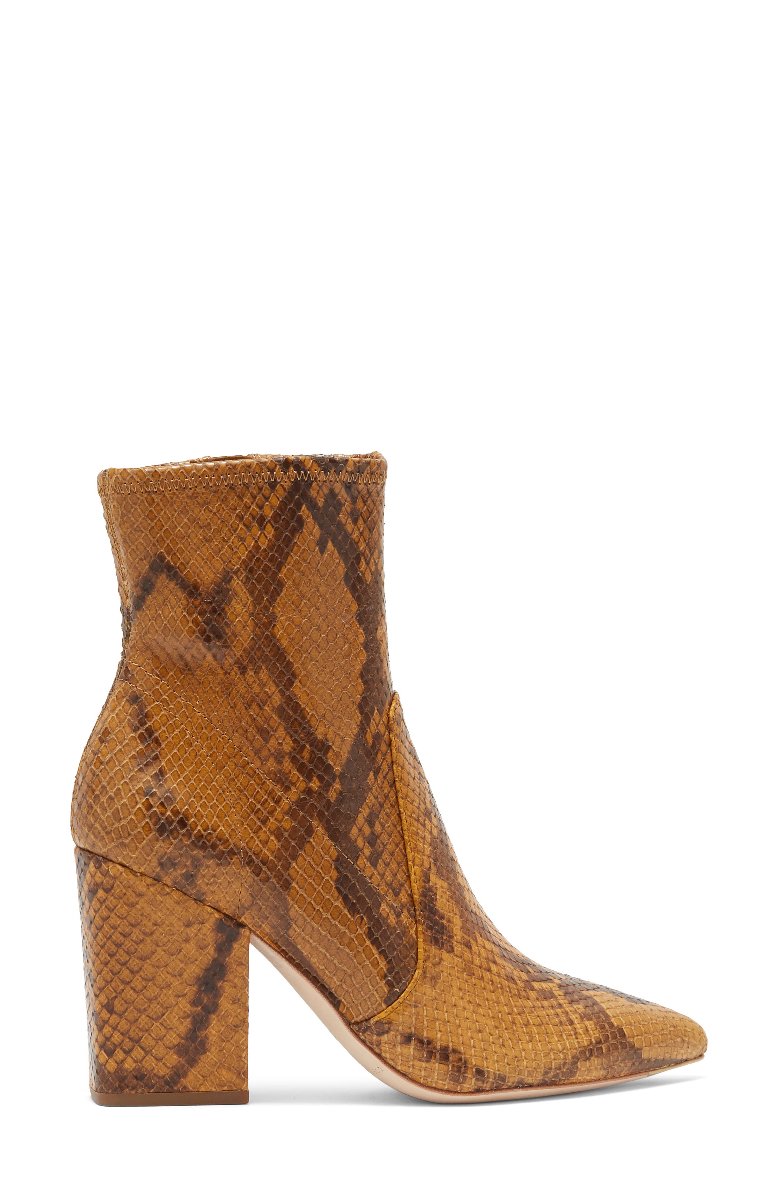 Loeffler Randall Isla Stretch Bootie Amber Snake