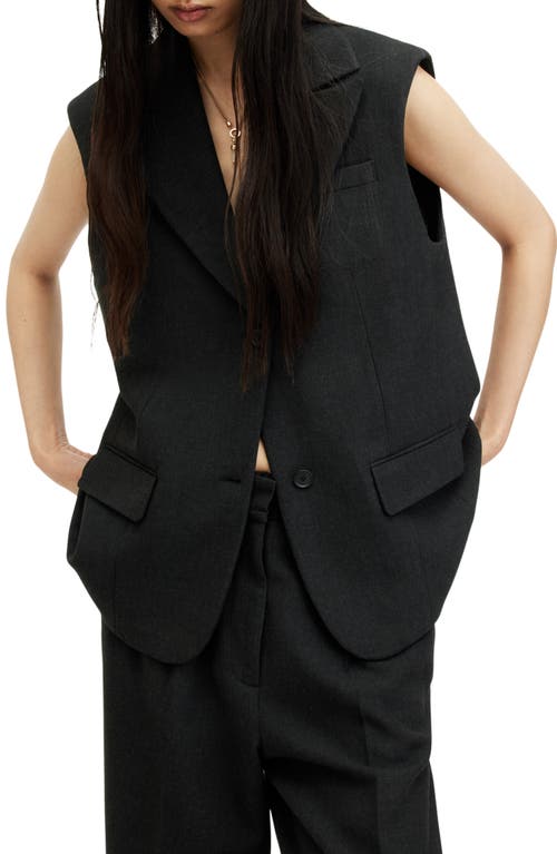 AllSaints Sammey Blazer Vest Charcoal Grey at Nordstrom, Us