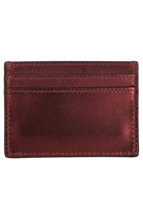 Moschino Crystal Logo Card Case In Fantasy Print Violet
