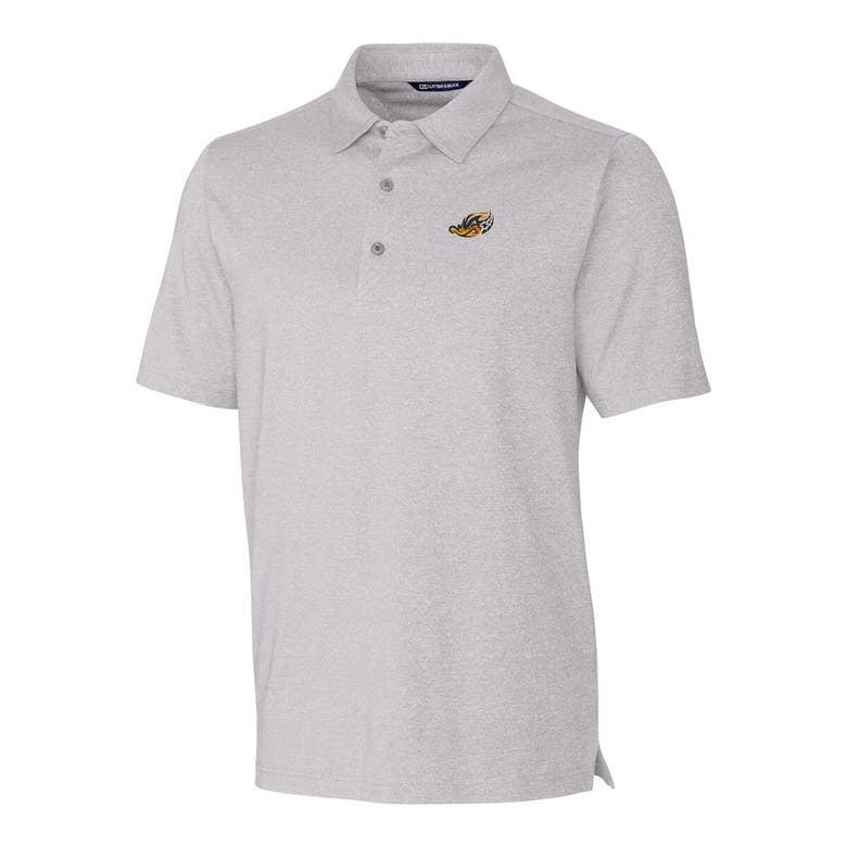 Shop Cutter & Buck Heather Gray Akron Rubberducks Forge Heathered Stretch Polo