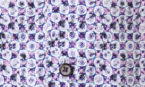 Robert Graham Atkins Short Sleeve Woven Button-up Shirt In Purple