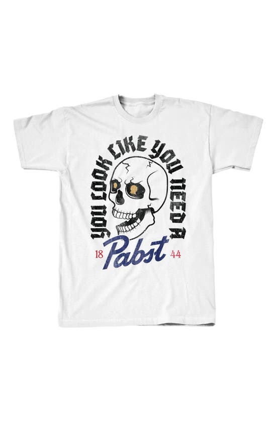 Shop Tsc Miami Pabst Skull Cotton Graphic T-shirt In White