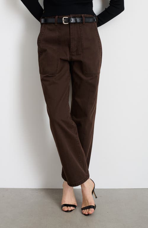 Alex Mill Neil Pant In Herringbone In Espresso