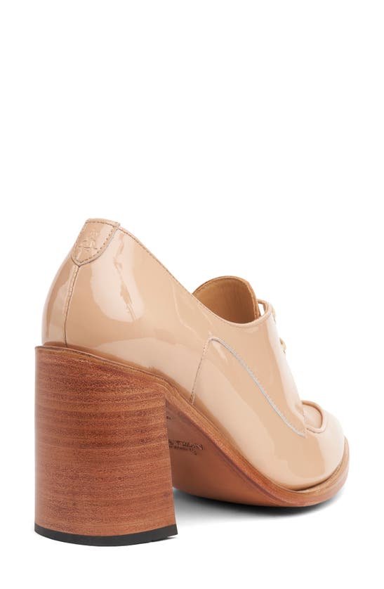 Shop The Office Of Angela Scott Miss Cleo Pointed Toe Loafer Pump In Latte