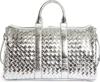 Bottega Veneta Men's Medium Classic Intrecciato Tote Bag White-Silver