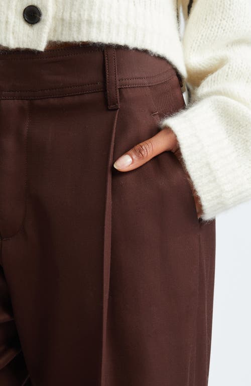 Shop Maria Mcmanus Single Pleat Front Trousers In Bitter Chocolate