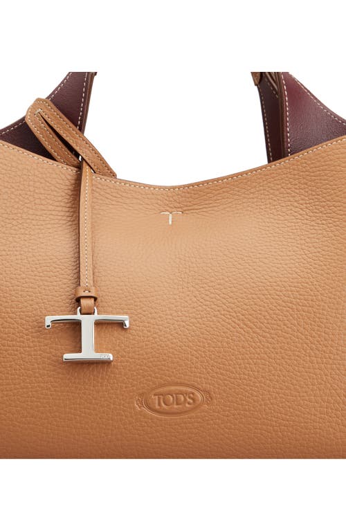 Shop Tod's Apa 2 Tods Bag Mini Tote In Kenia/bordeaux