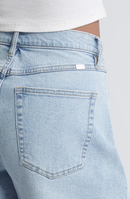 1822 Denim Dad Distressed High Waist Denim Cutoff Shorts In Joyce