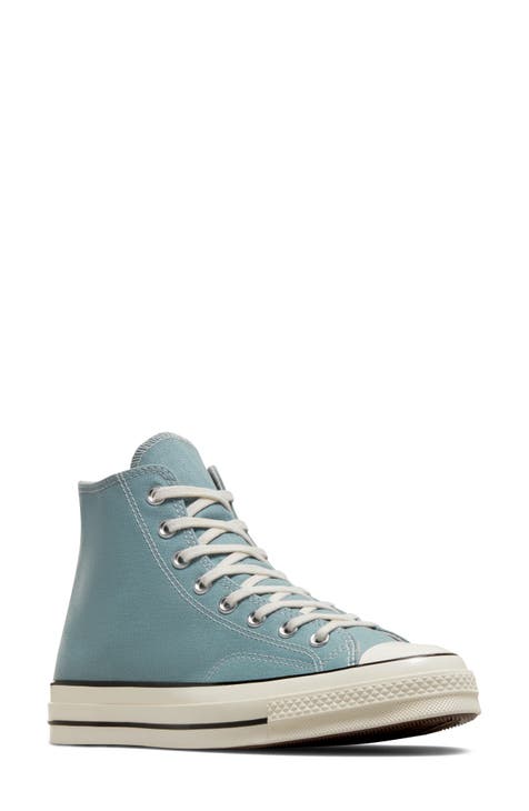 Baby blue best sale high top converse