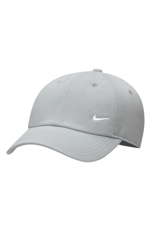 Shop Nike Club Unstructured Curved Bill Baseball Cap In Base Grey/sail