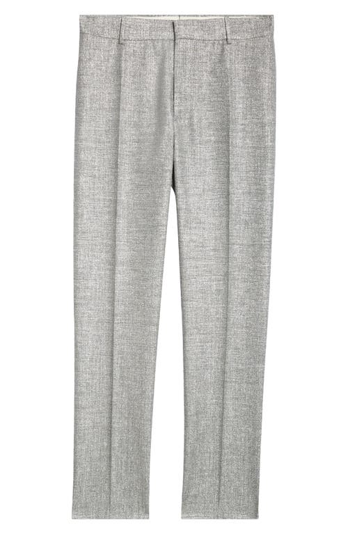 Shop Alexander Mcqueen Metallic Cigarette Trousers In Silver