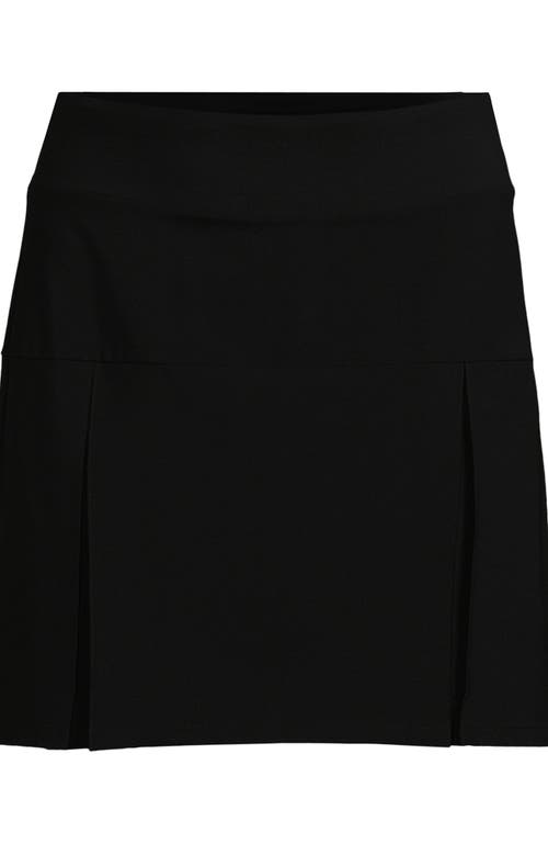 Shop Lands' End School Uniform  Performance Pleated Skort Above The Knee In Black