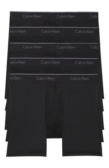 Calvin Klein 5-pack Performance Boxer Briefs In Black