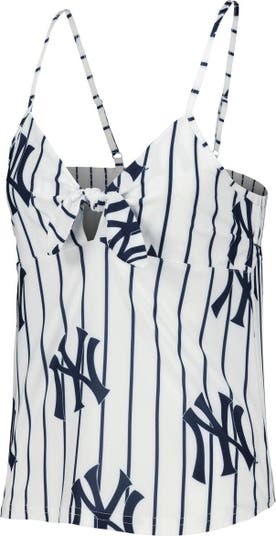 Women's Concepts Sport White New York Yankees Reel Allover Print Tank Top & Shorts Sleep Set Size: Small
