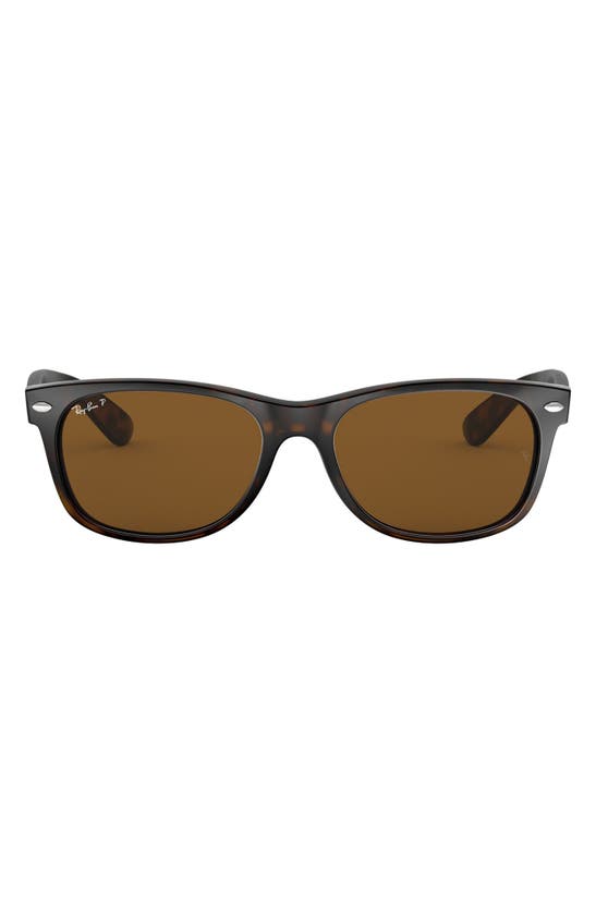 Shop Ray Ban Ray-ban New Wayfarer 55mm Rectangular Sunglasses In Tortoise