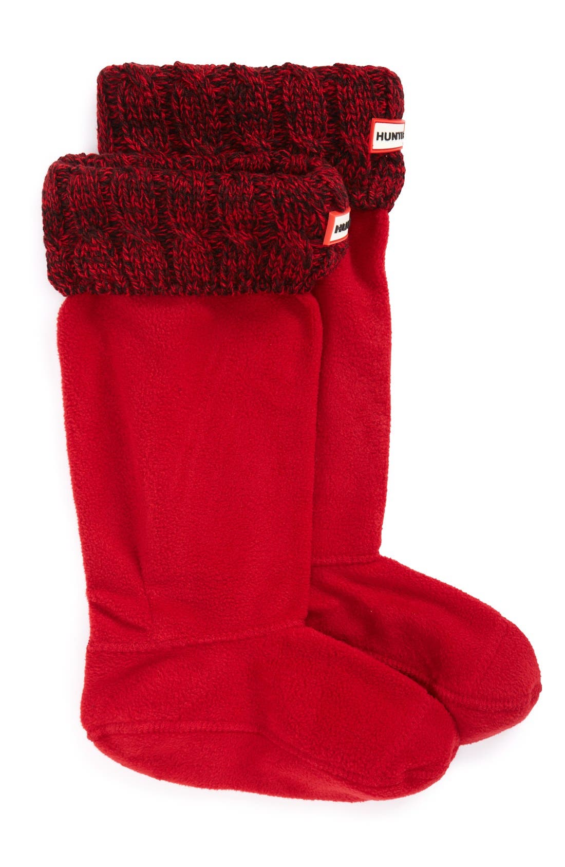 original tall cable knit cuff welly boot socks