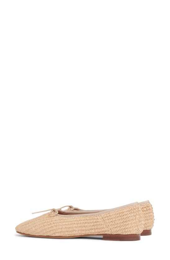 Mansur Gavriel Square Toe Ballerina In Natural