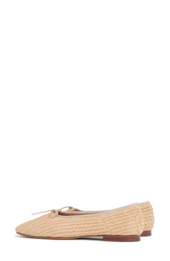 Shop Mansur Gavriel Square Toe Ballet Flat In Natural