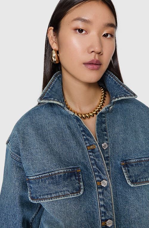 Shop Rebecca Minkoff Jamie Denim Shirt Jacket In Watts Wash