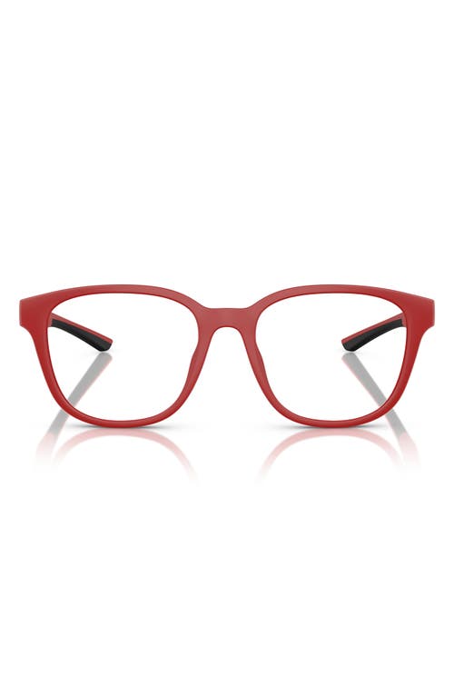 Scuderia Ferrari 54mm Round Optical Glasses In Matte Red